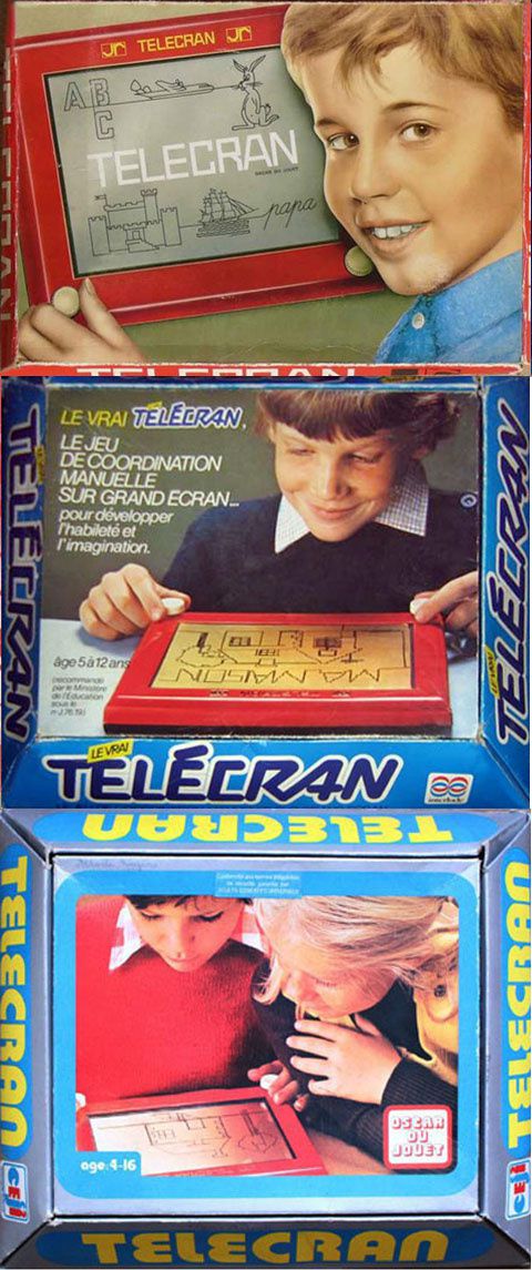 telecran orignal de marque Jouets Rationnels : dessin des années 1970