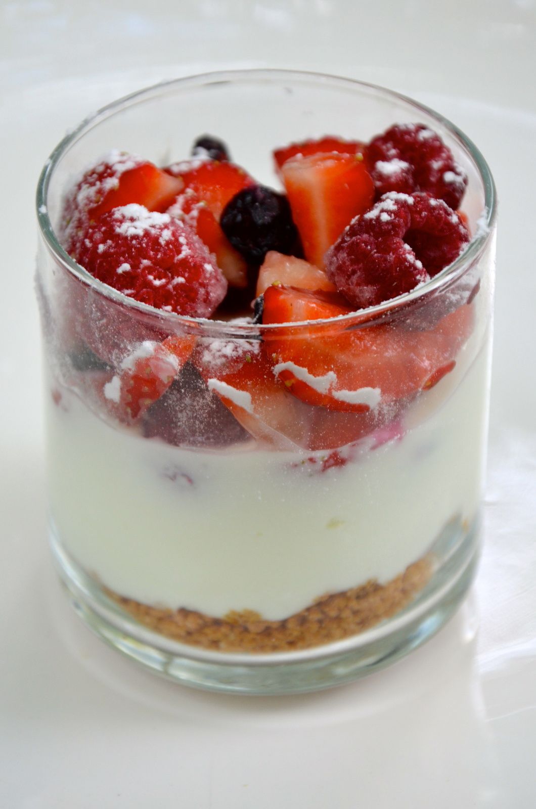 Verrine de fromage blanc aux fruits rouges