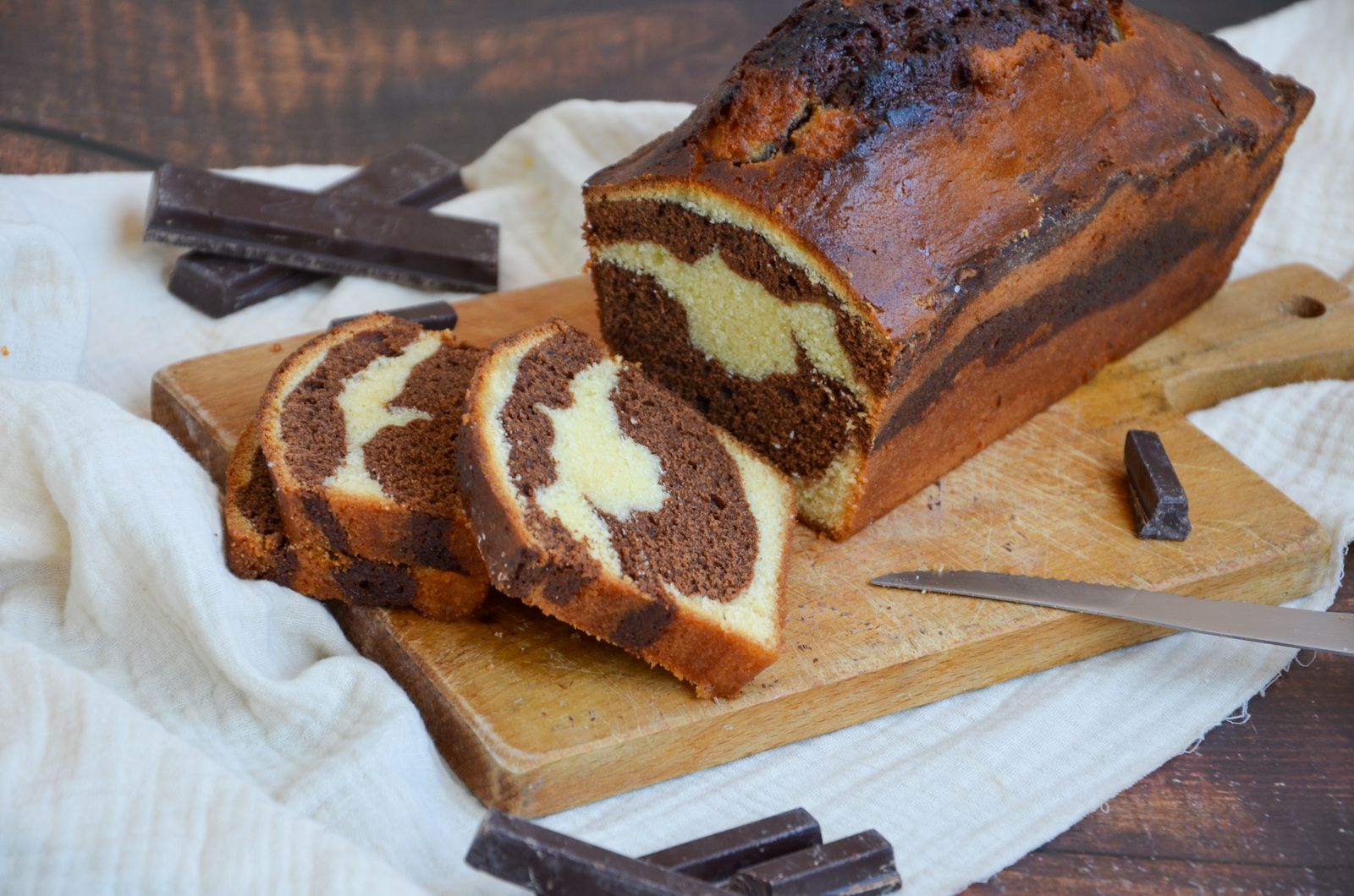 Cake marbré au chocolat - La p'tite cuisine de Pauline