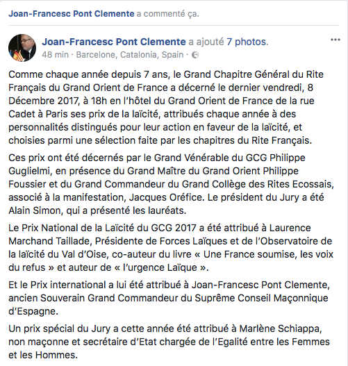 La laïcité n'est pas une opinion, mais la possibilité d'en avoir une et de l'exprimer librement.