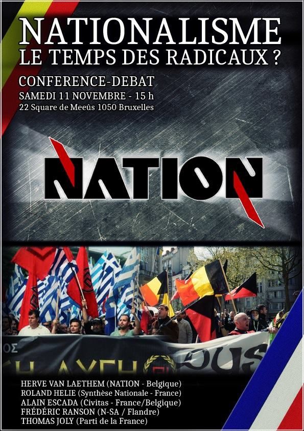 Conférence à Bruxelles samedi 11 novembre