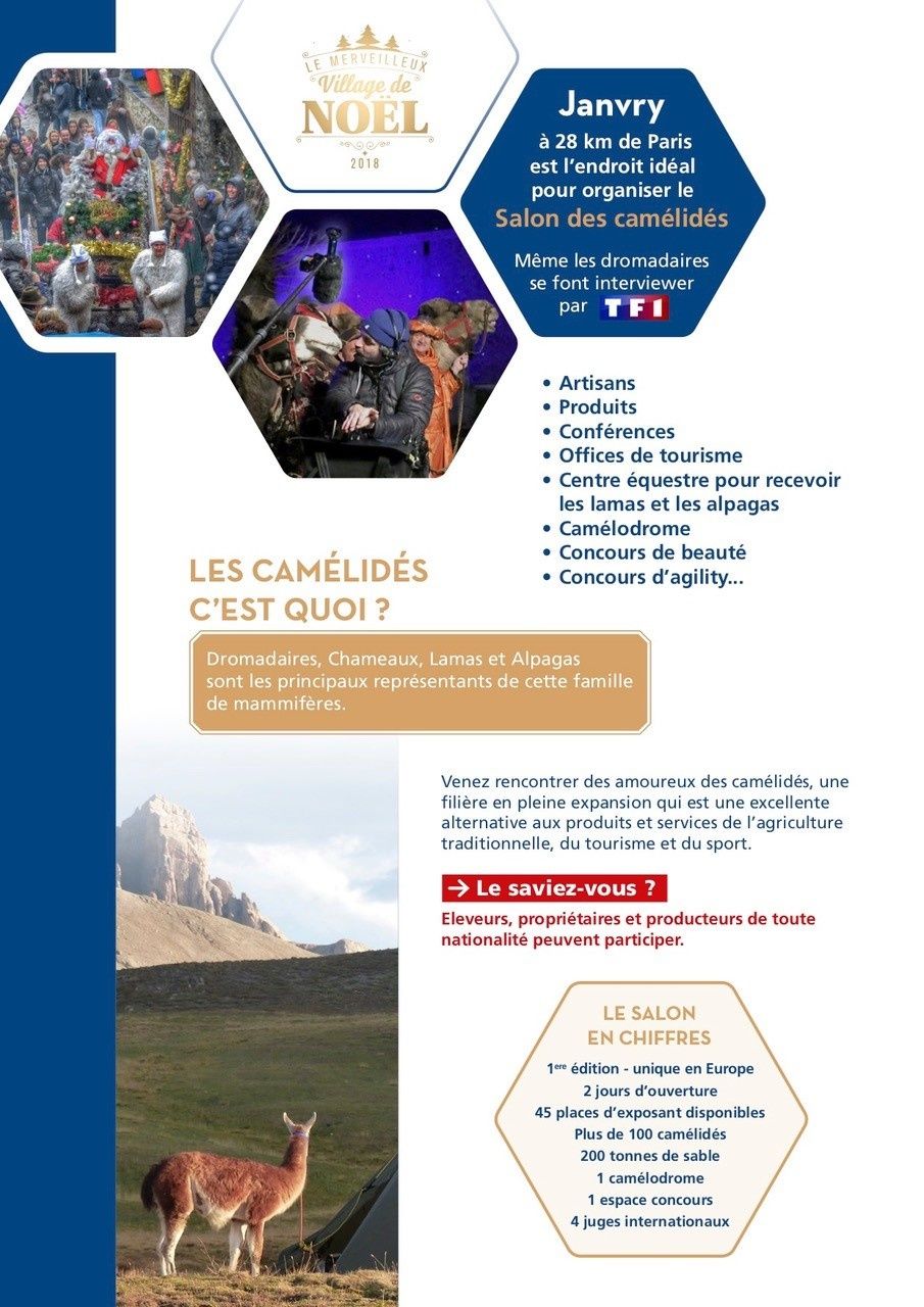 1° salon international des camélidés en France a janvry