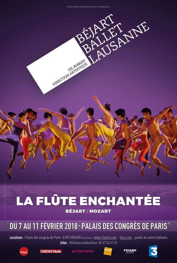 Béjart Ballet Lausanne : La Flûte Enchantée au Palais des Congrès du 7 au 11/02 / CHANSON MUSIQUE / ACTUALITES