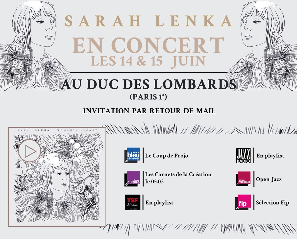 Sarah Lenka en concert au Duc des Lombards ! / ACTUALITE MUSICALE