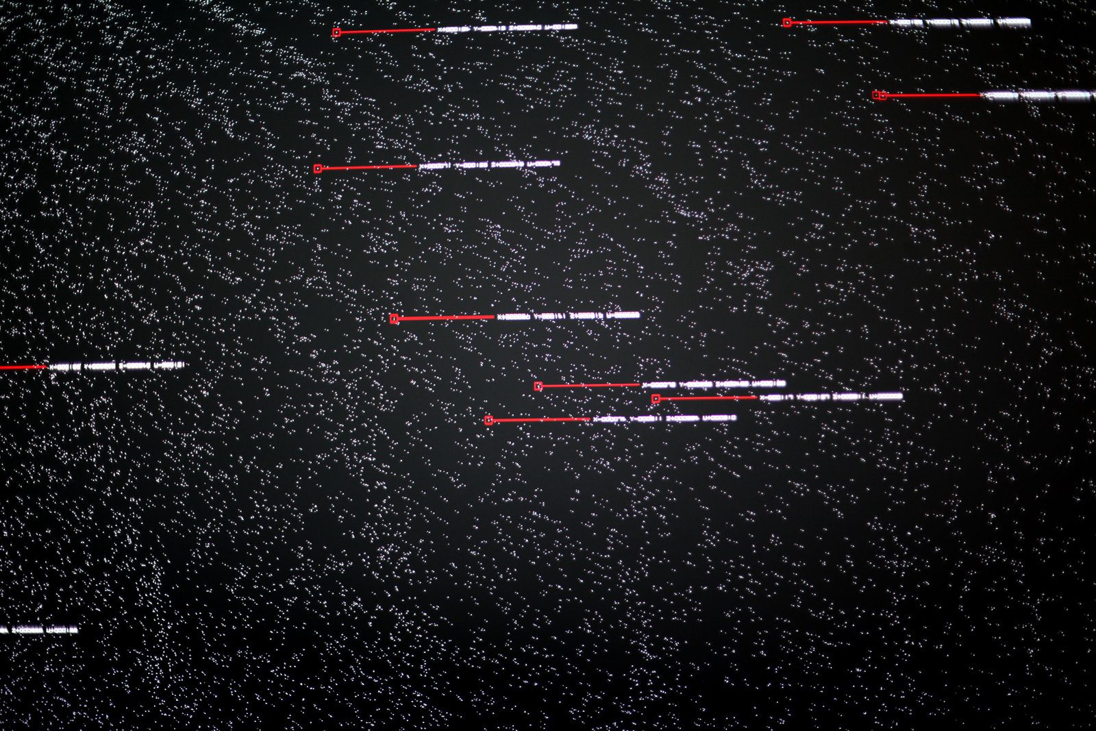 "Data.tron (WUXGA version)", 2011 de Ryoji IKEDA - Courtesy Galerie Almine RECH © Photo Éric Simon