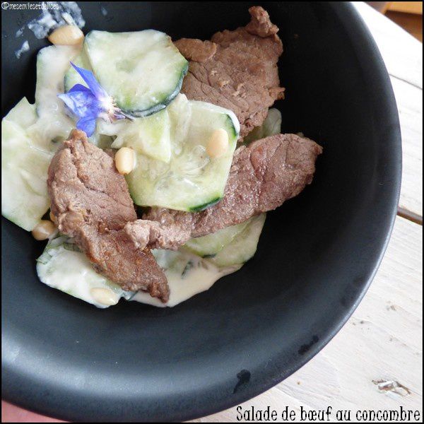 Salade de bœuf rafraîchissante au concombre