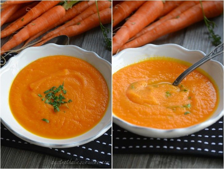 Velouté de carottes et curcuma...cuisson à l'omnicuiseur vitalité 6000