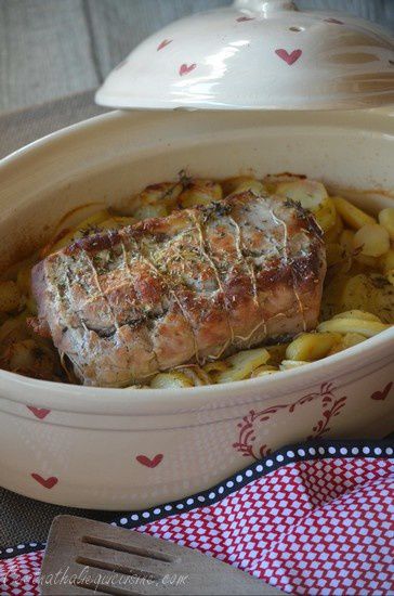 Rôti de porc boulangère en cocotte - Le blog de C'est Nathalie qui cuisine