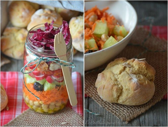Petits pains express et salade en bocal...pour une pause déjeuner