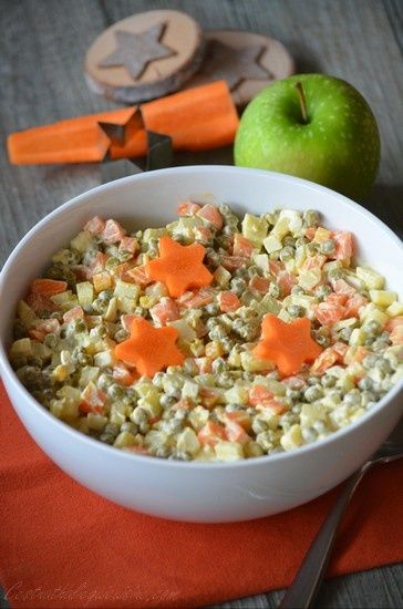 Macédoine de légumes et pomme granny smith