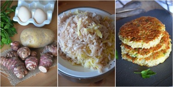 Galettes de topinambour et pomme de terre