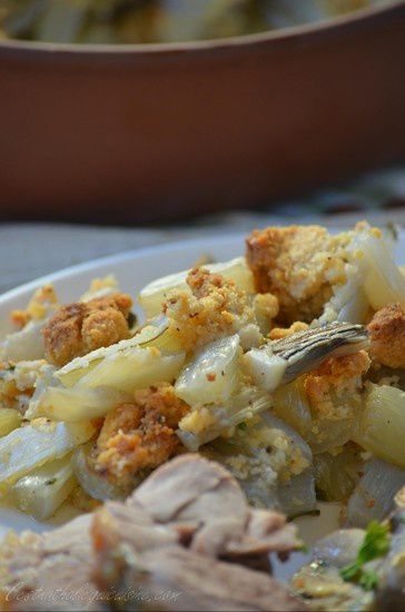 Côtes de blettes en crumble de noisettes et parmesan