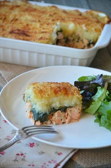 Parmentier de saumon aux épinards - Le blog de C'est Nathalie qui cuisine