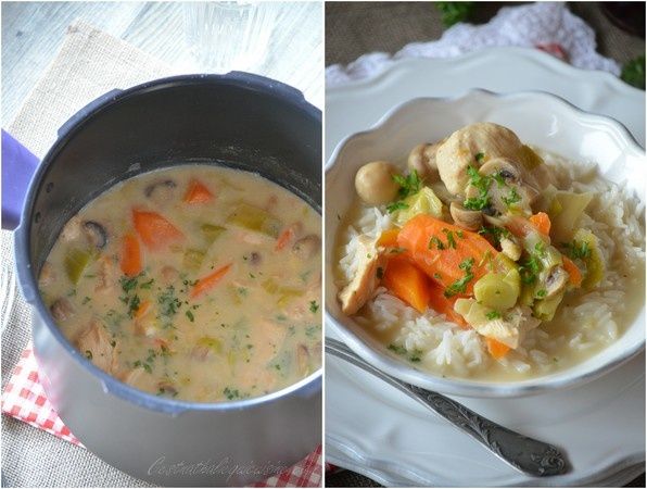 Blanquette de poulet express au cookeo