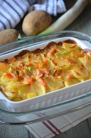 Gratin Vegetarien Fondant Poireaux Et Pommes De Terre A L