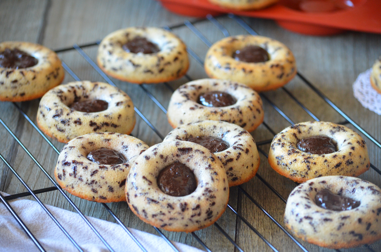 Financiers tigrés au coeur chocolat