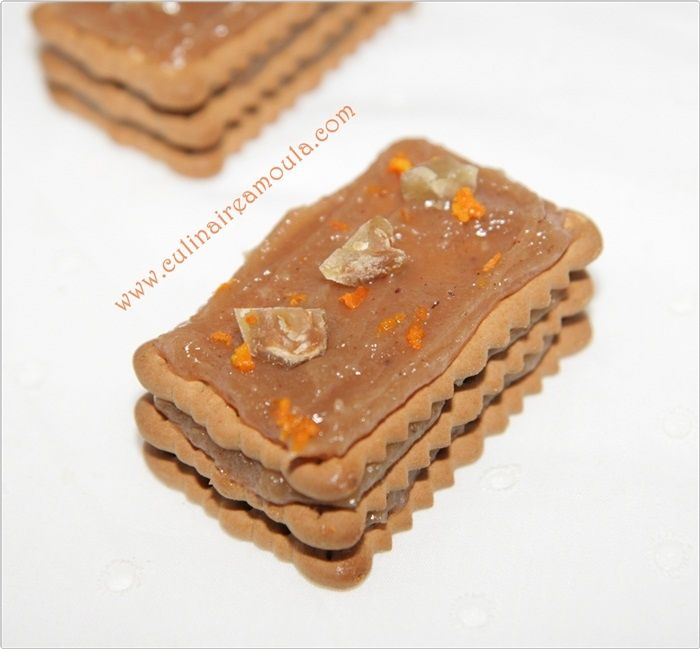Mille-feuilles de petits beurre à la crème de marrons 