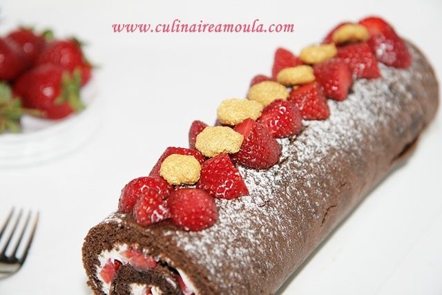 Roulé à la fraise