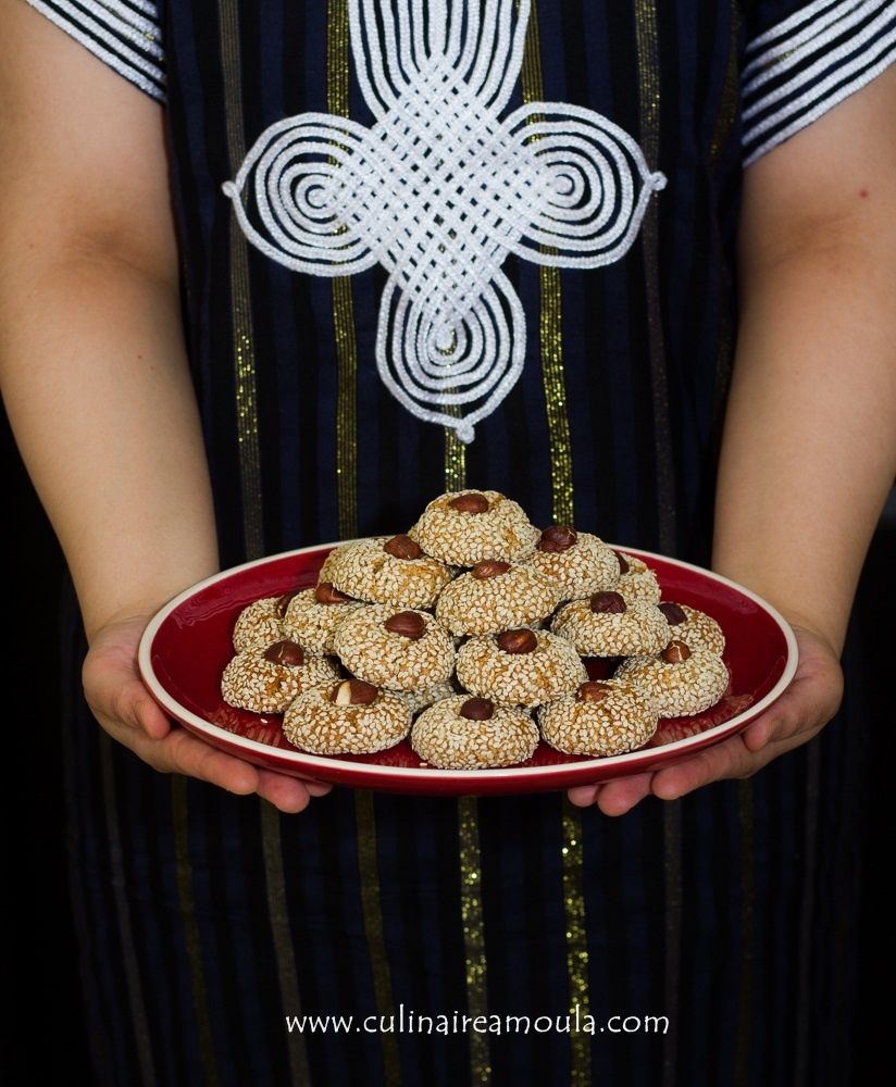 Ghriba aux sésames, amandes et noix de coco