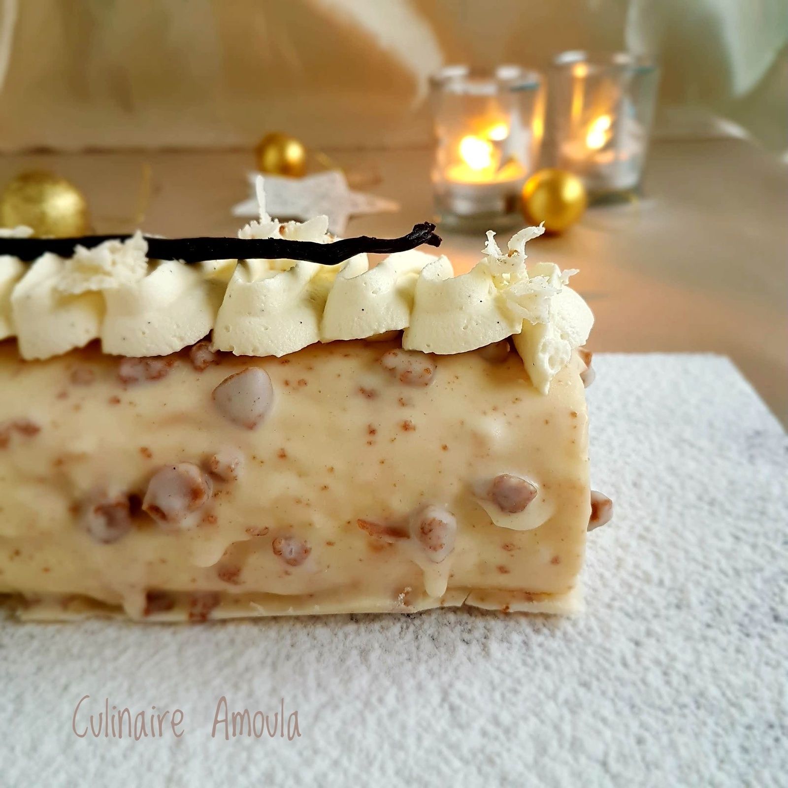 Buche Vanille Chocolat Blanc Culinaire Amoula