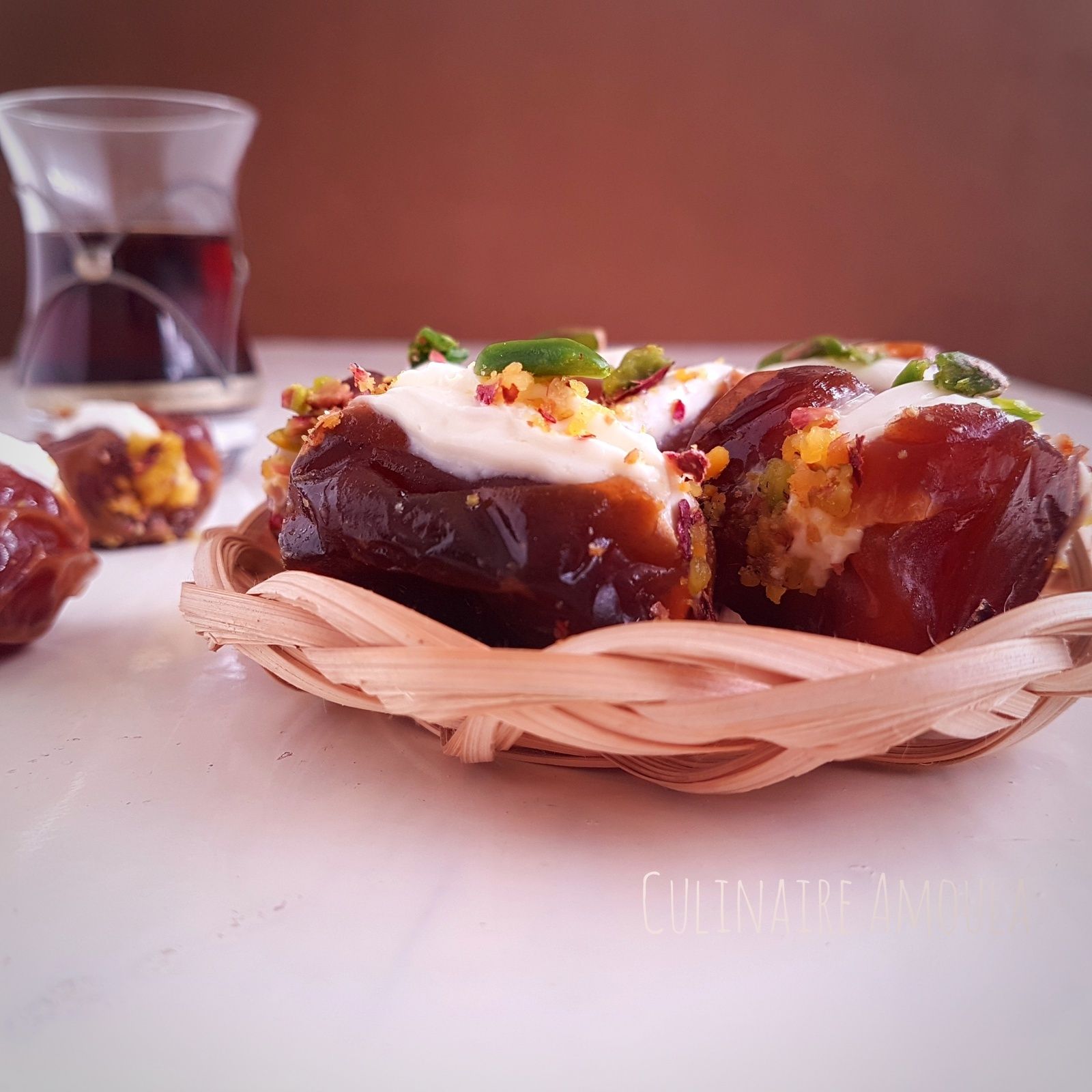 Dattes fourrées au fromage de chèvre