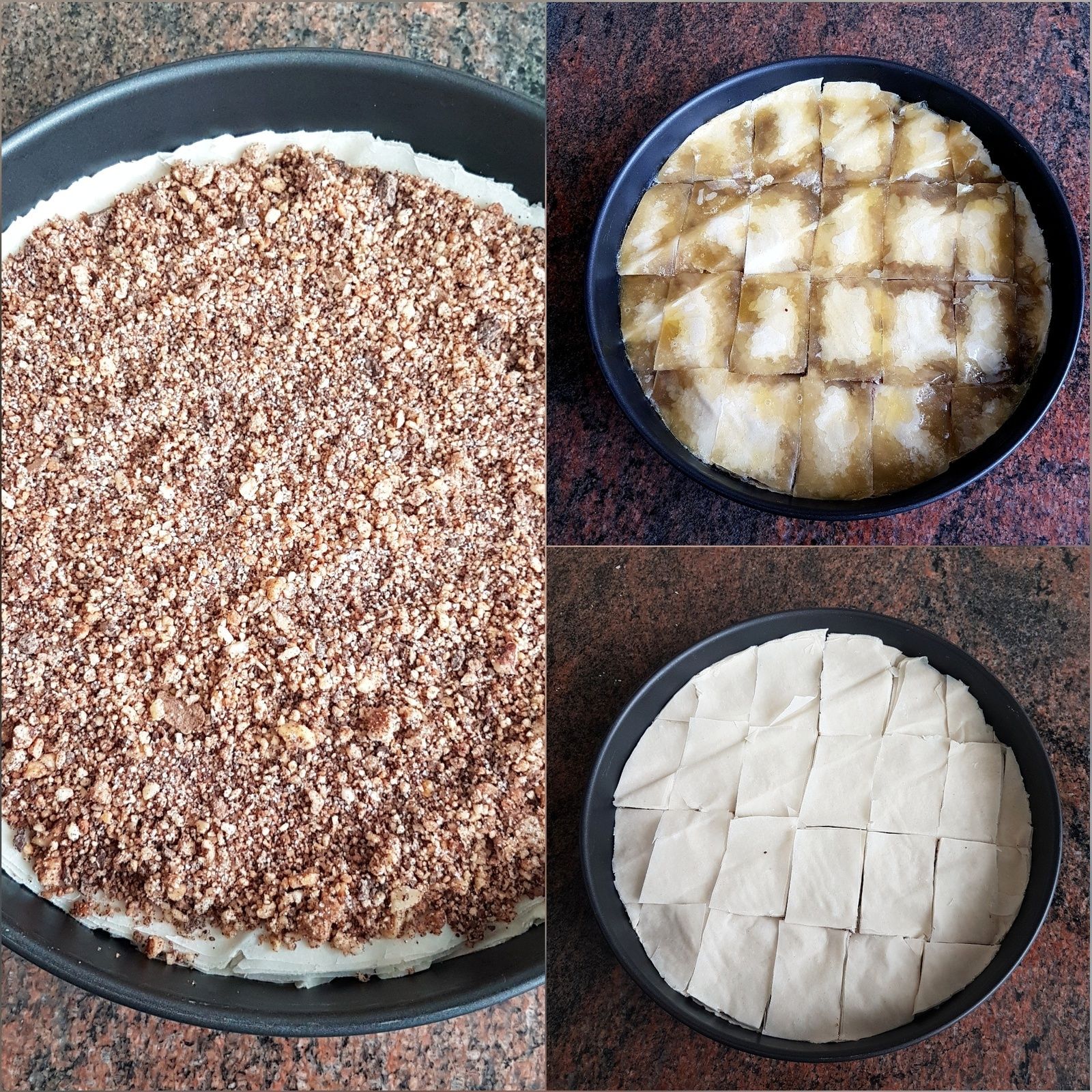 Baklava aux noisettes et chocolat