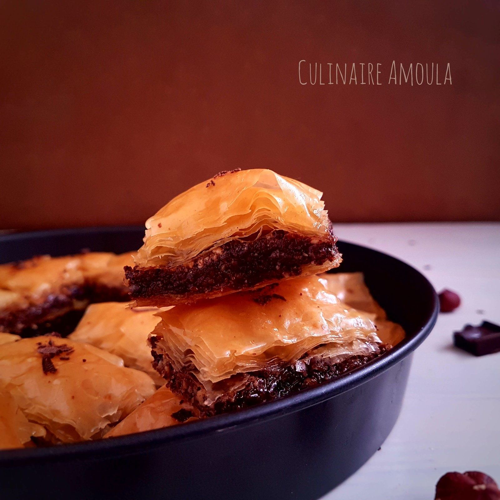 Baklava aux noisettes et chocolat