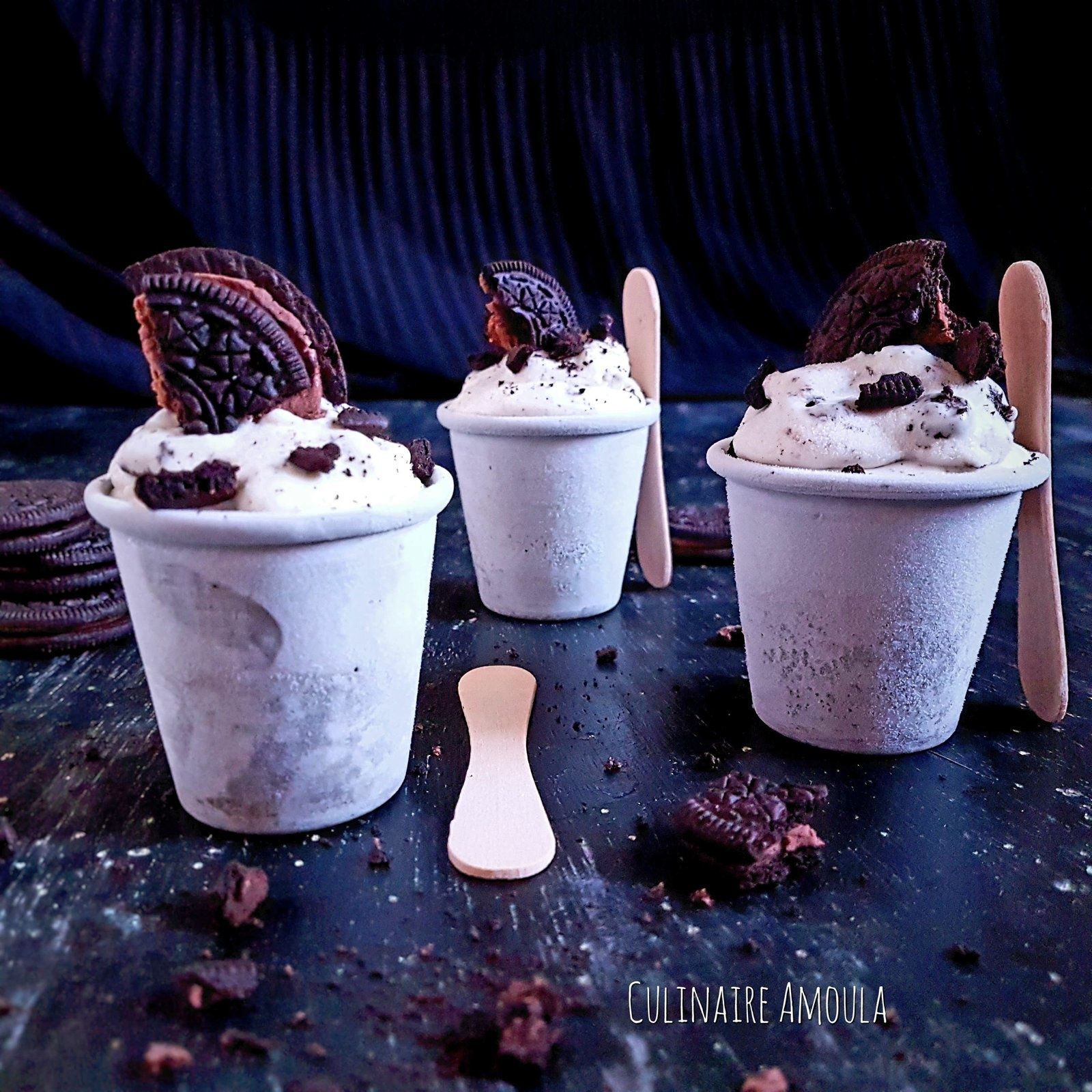 Glace cheesecake à la vanille et aux Oreos