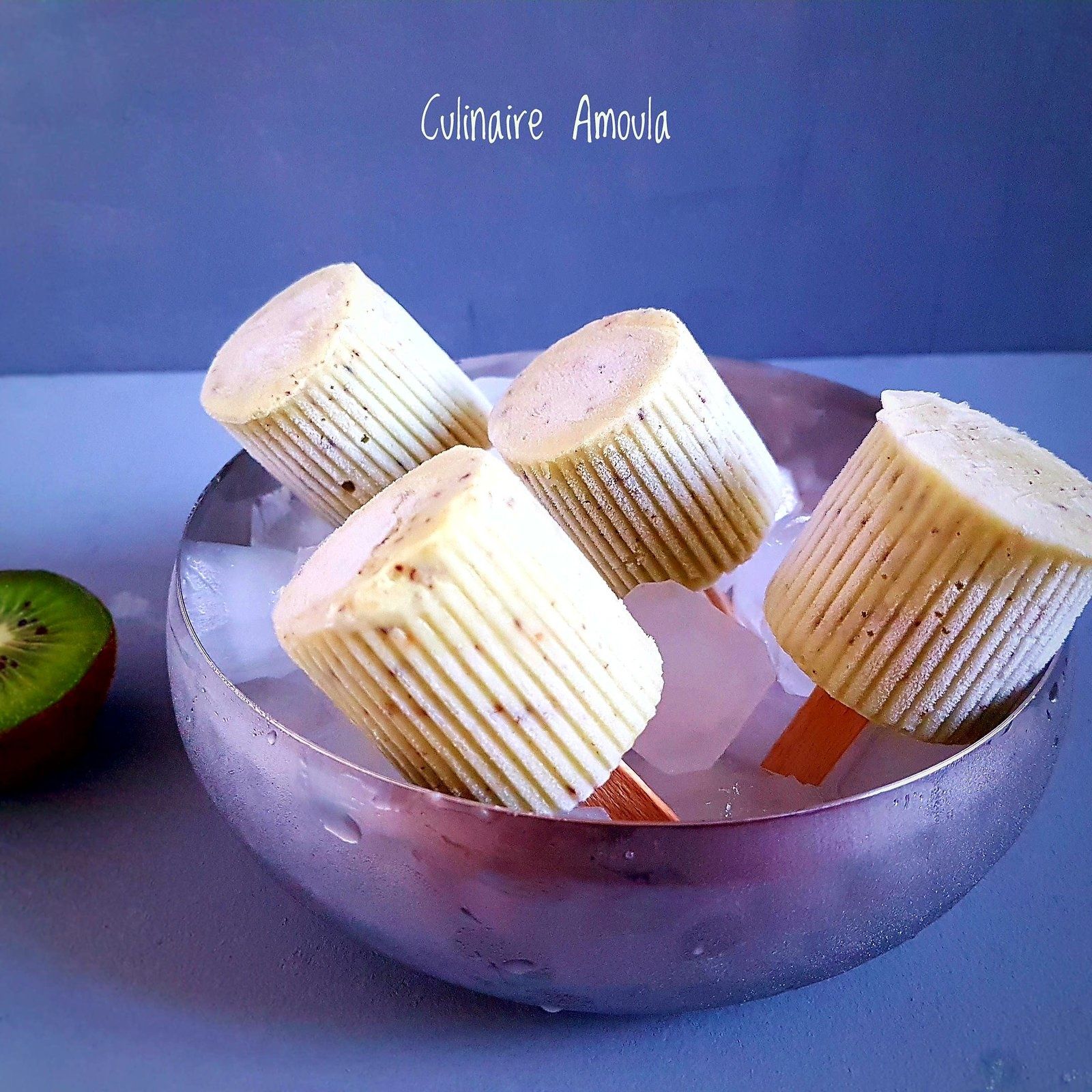 Popsicles ou esquimaux kiwis-coco