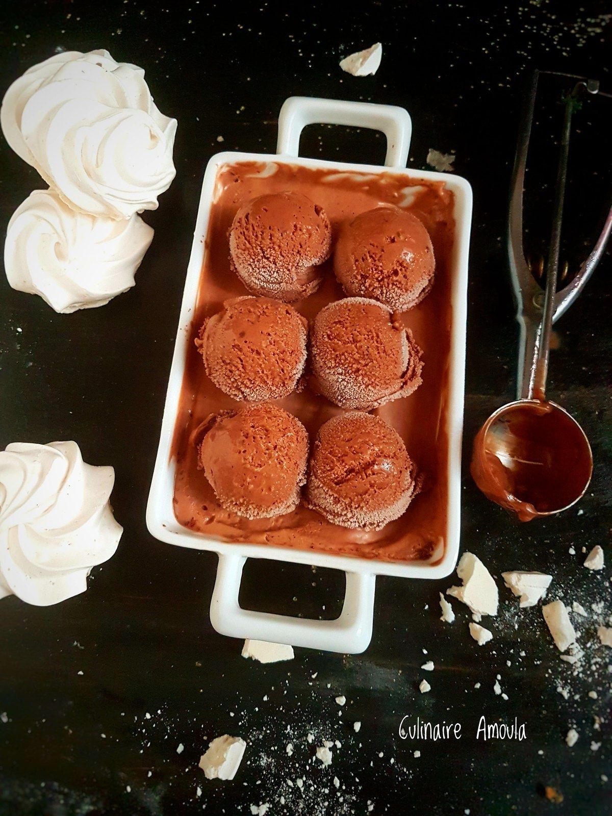 Glace au chocolat et miel