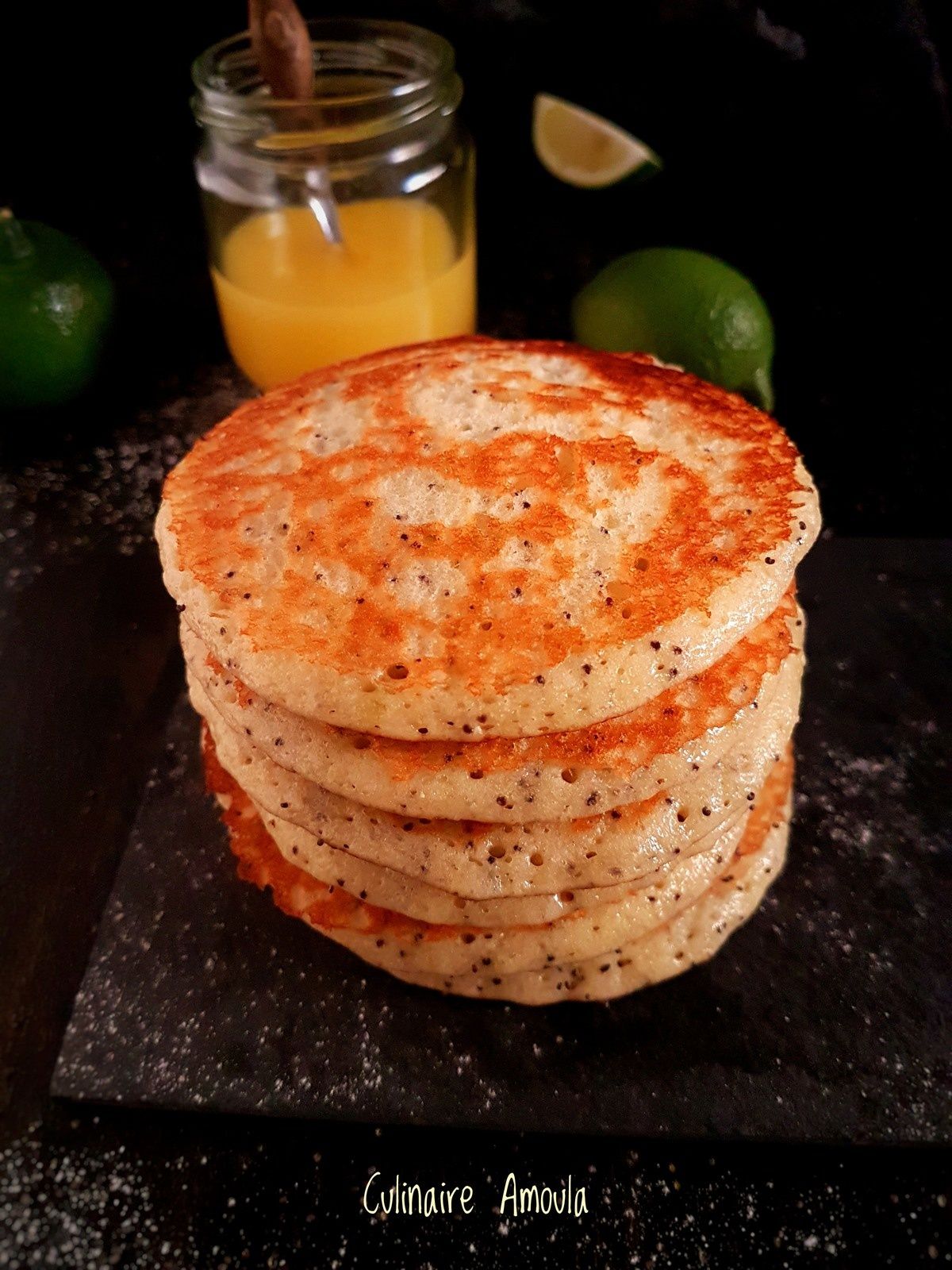 Pancakes au citron et aux graines de pavot