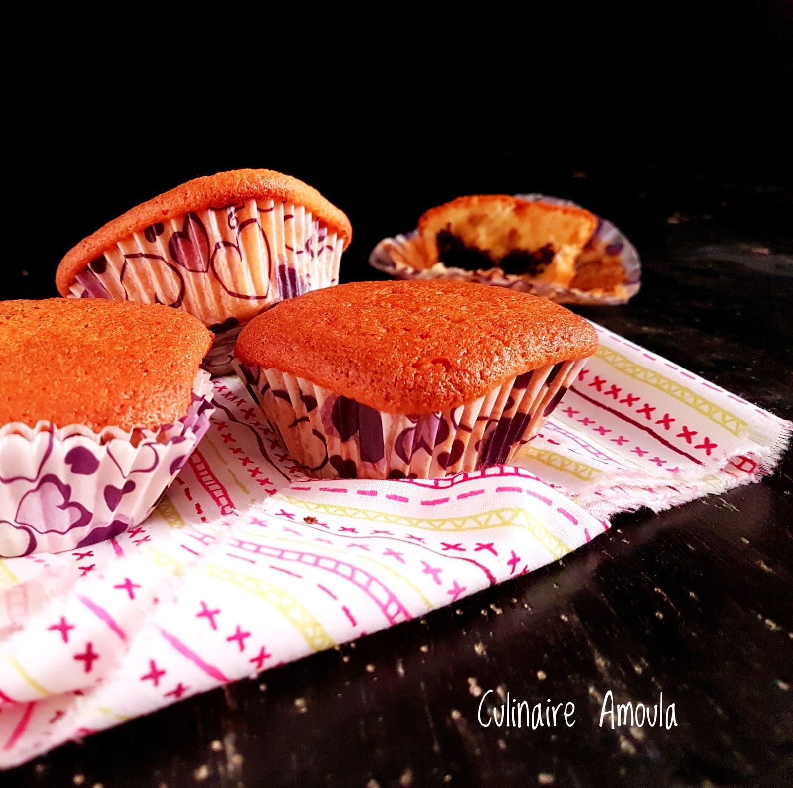 Mini cakes au coeur chocolat 