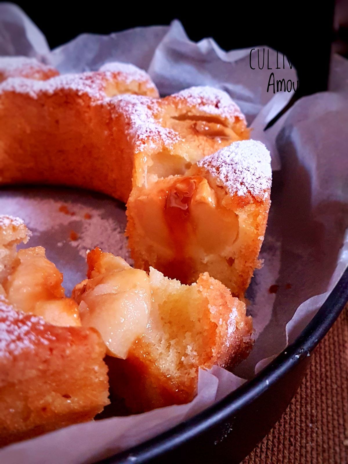 Gâteaux aux pommes et confiture de lait