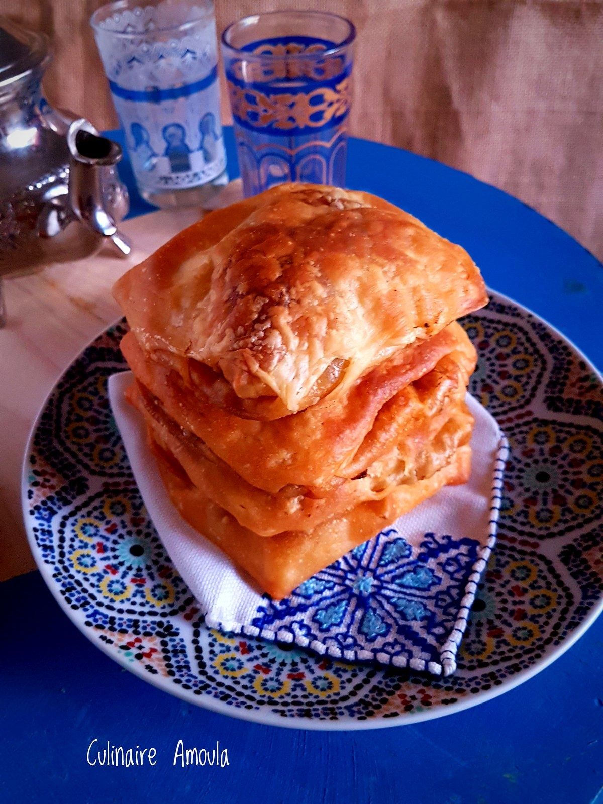 Rghaïfs aux oignons et au khlii