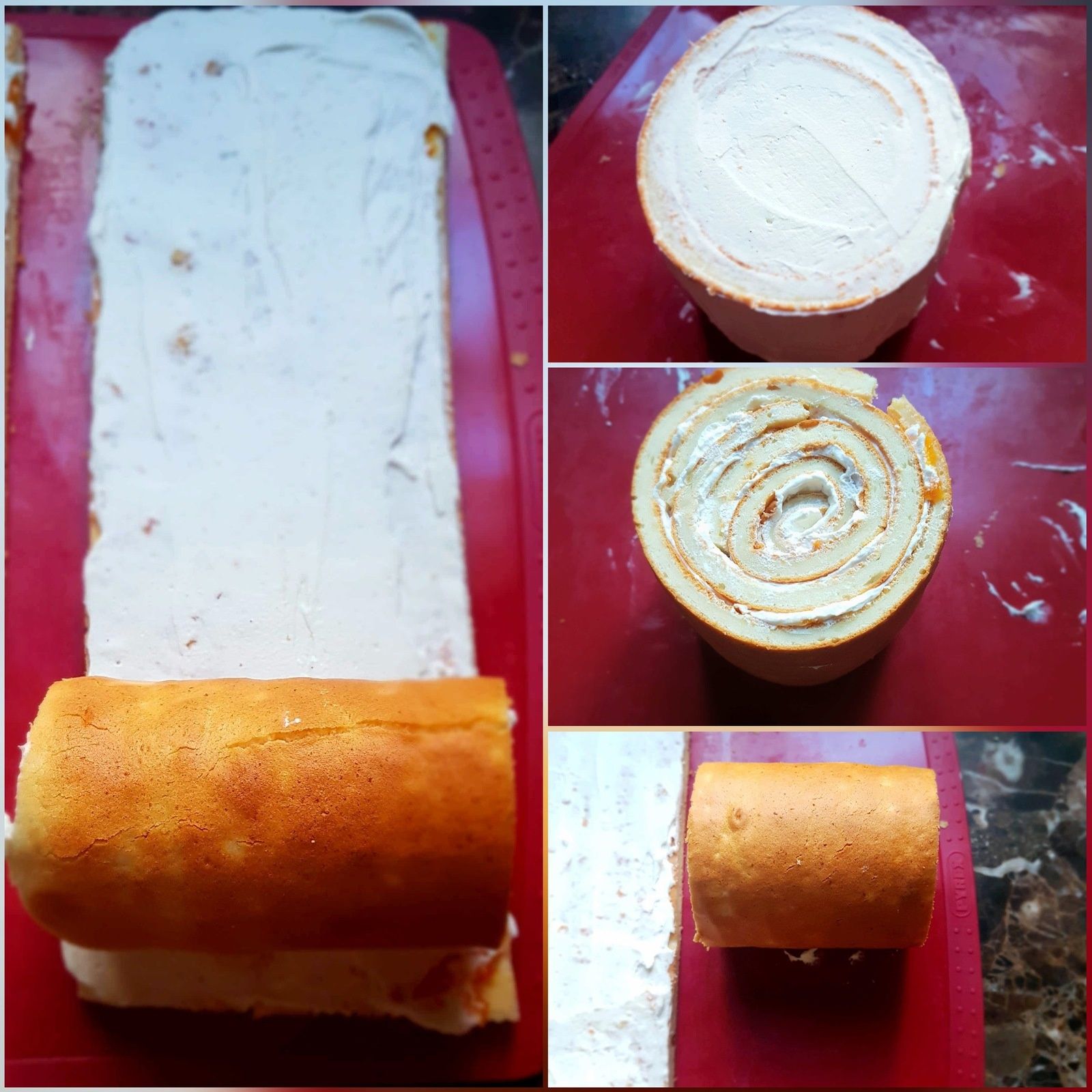 Gâteau roulé aux marrons et à la clémentine