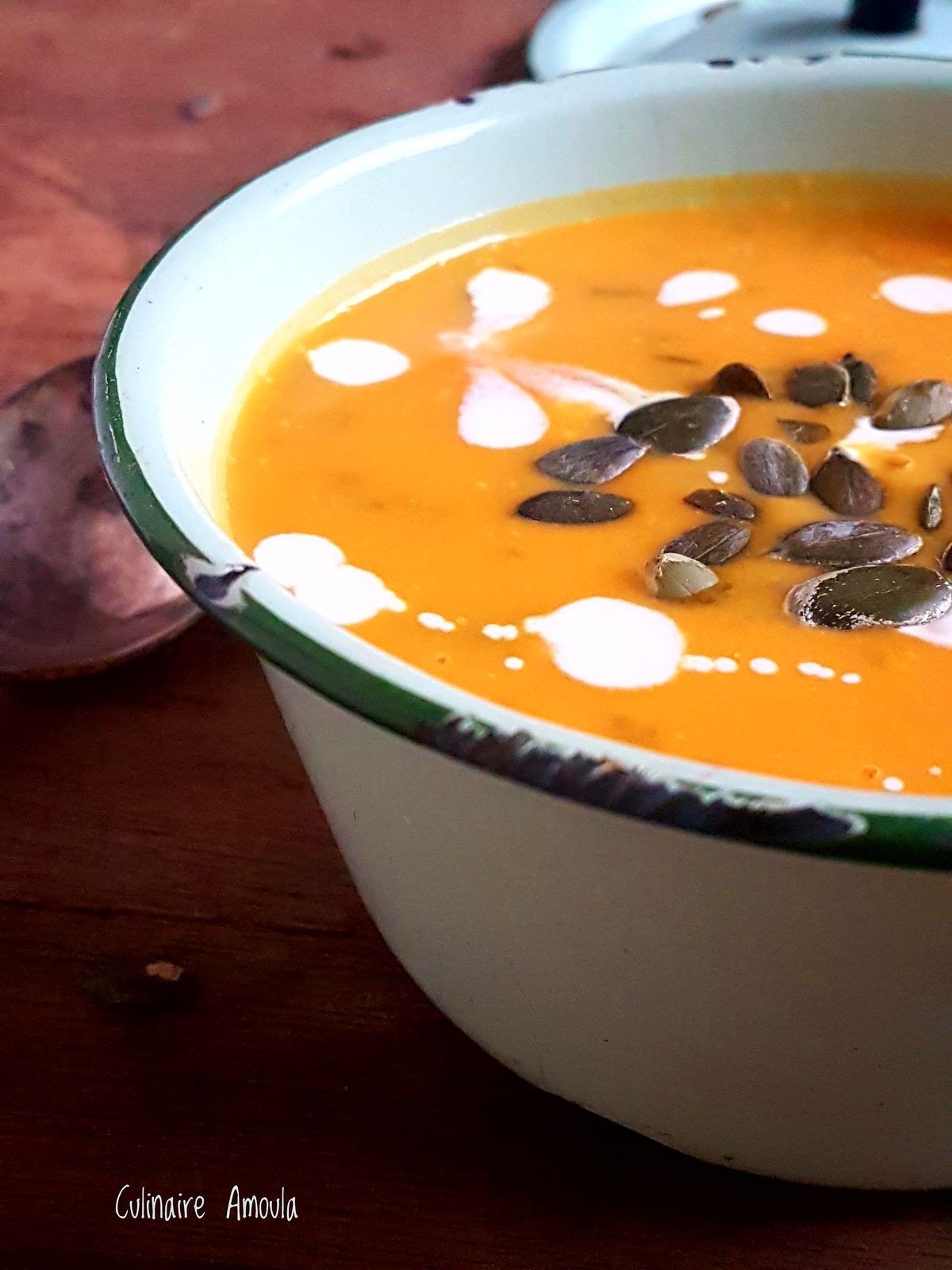 Soupe de potiron au fromage