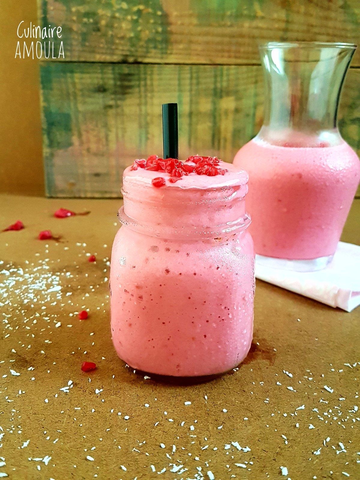Smoothie aux framboises et coco