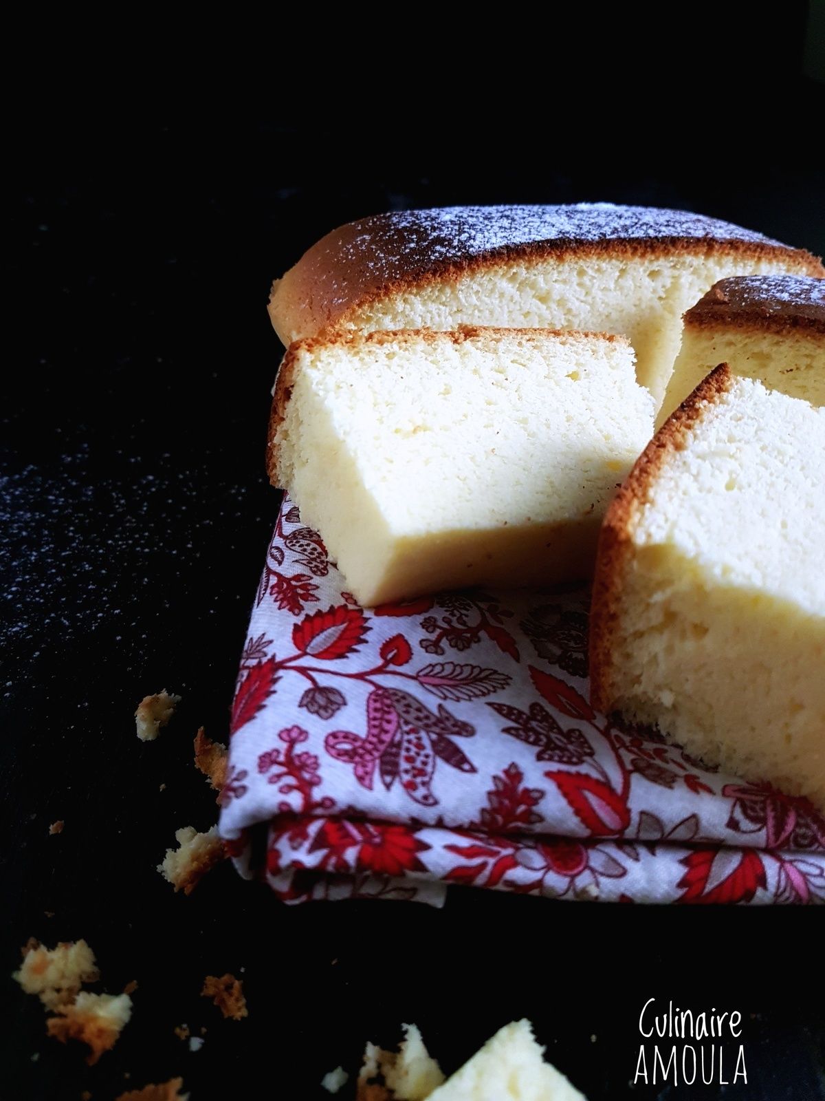 Le Sponge cake japonais comme du coton