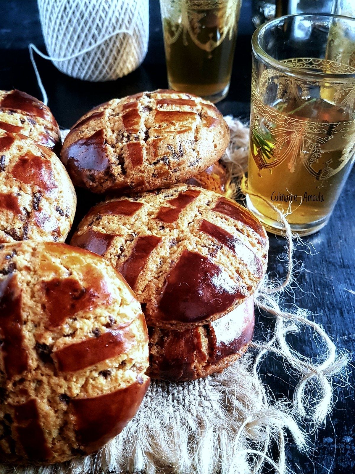 Galettes marocaines au miel et à la cacahuète