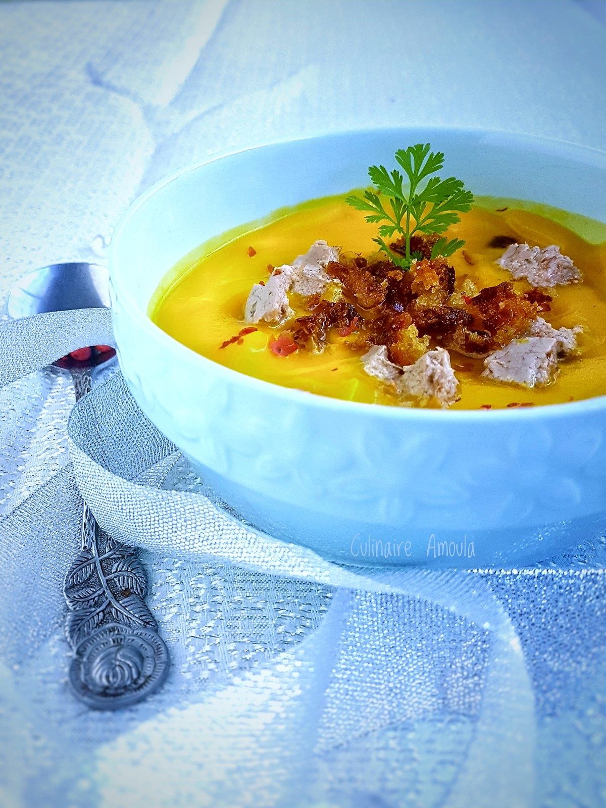 Velouté de potimarron au foie gras