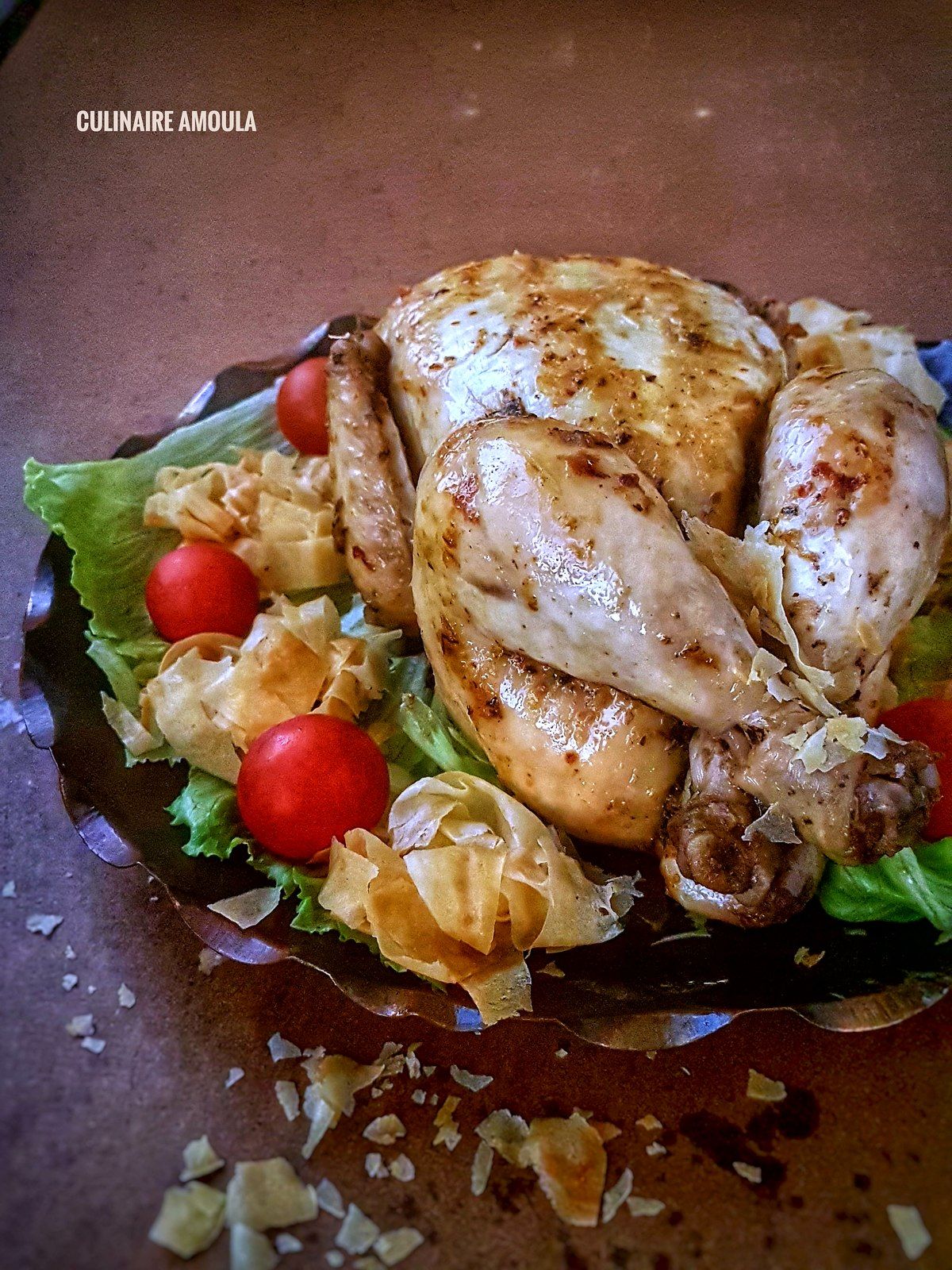 Poulet farci au foie de volaille cuit à la vapeur