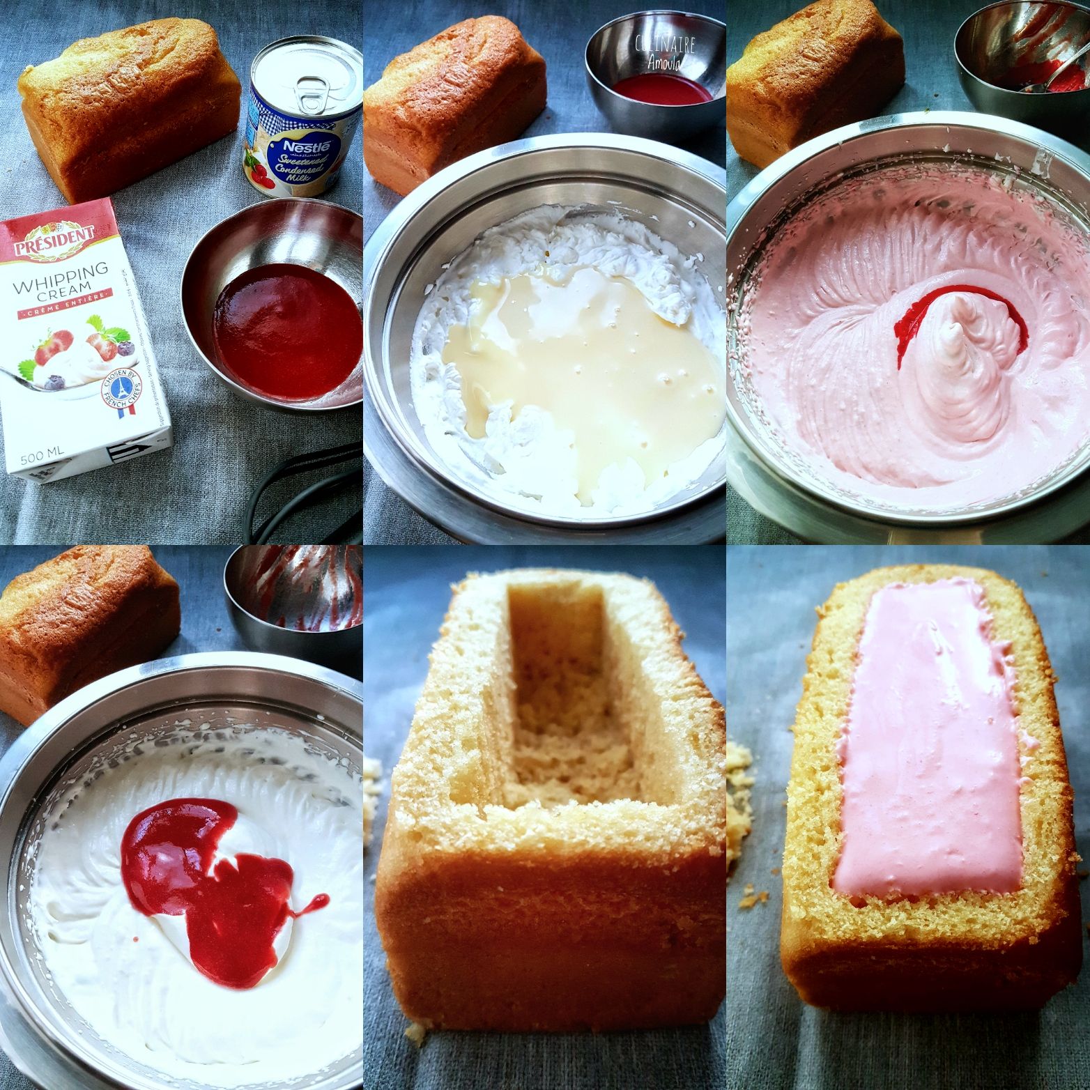 Cake glacé aux fraises