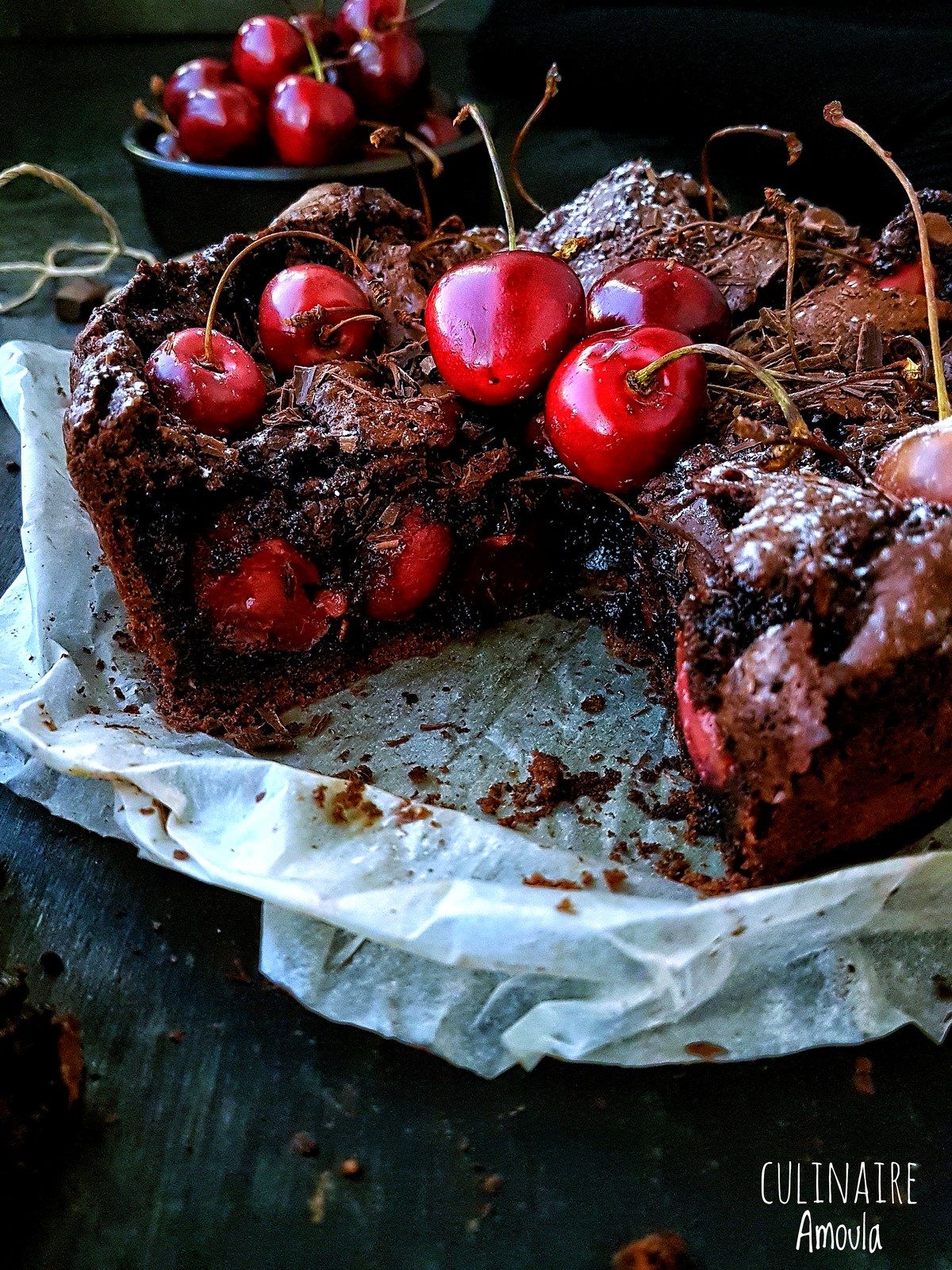 Brownie aux cerises