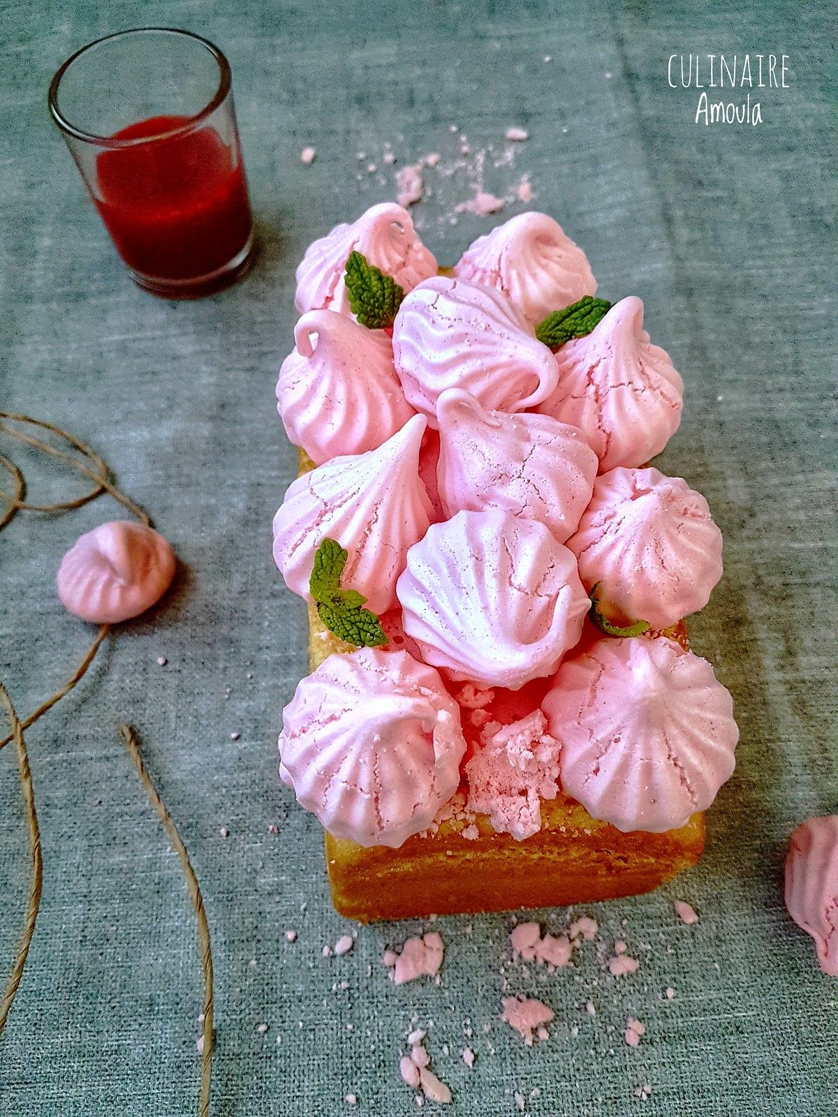 Cake glacé aux fraises