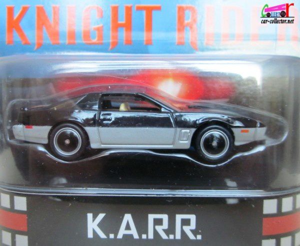 K.A.R.R KNIGHT RIDER K2000 PONTIAC FIREBIRD 1989 RETRO ENTERTAINMENT HOT  WHEELS 1/64 SERIE TV AVEC DAVID HASSELHOFF - car-collector.net: collection  voitures miniatures