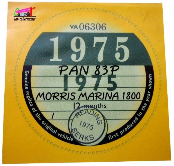 MORRIS MARINA 1800 SANDGLOW 1975 EDITION LIMITEE VANGUARDS 1/43