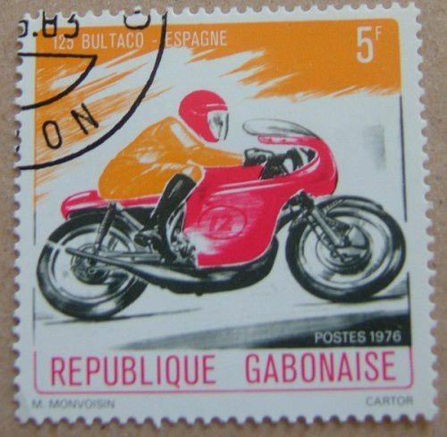 timbre poste moto bultaco 125