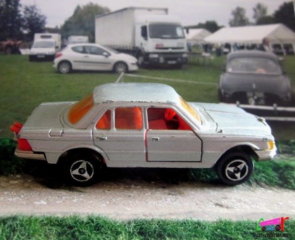 mercedes-450-se-silver-majorette-interieur-orange-reference-249-made-in-france
