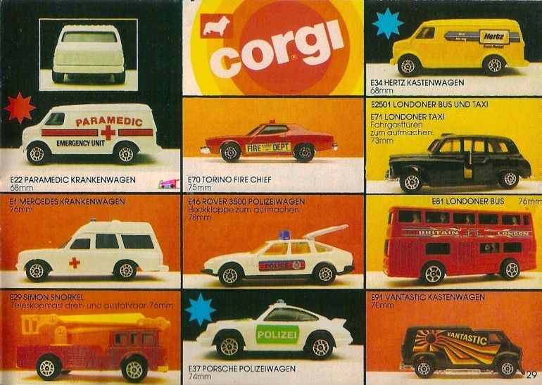 CATALOGUE CORGI 1981-1982.