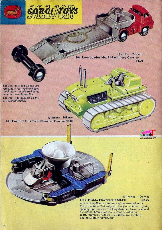 CATALOGUE CORGI 1960.